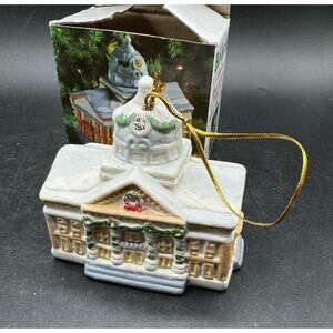 Vintage Badcock 2000 Town Square Collectible Bell Christmas Tree Ornament 3” S1W